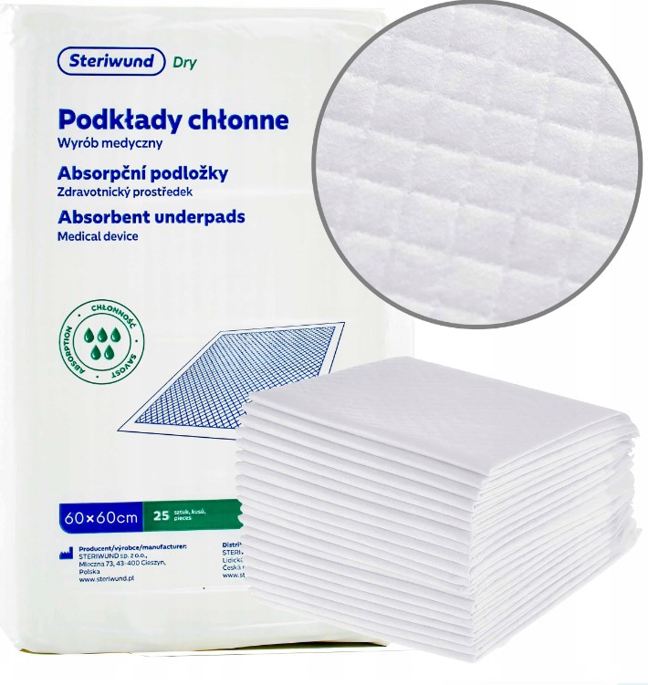 Steriwund Suché nesterilní ochranné podložky 60x60 25ks