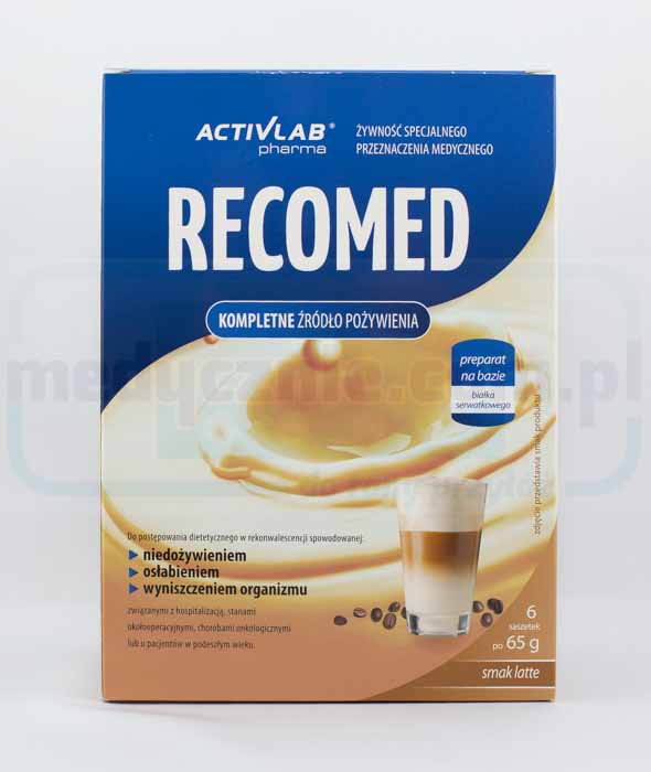 RecoMed nutriční koktejl 6x65g latte