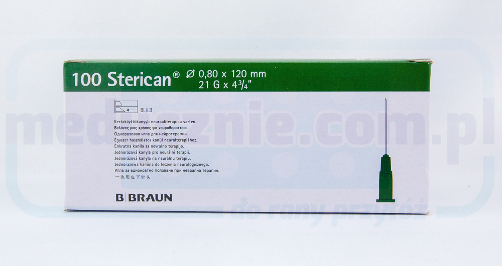 Jehla Sterican Sterican G21 0,8*120mm 100ks REF 4665643