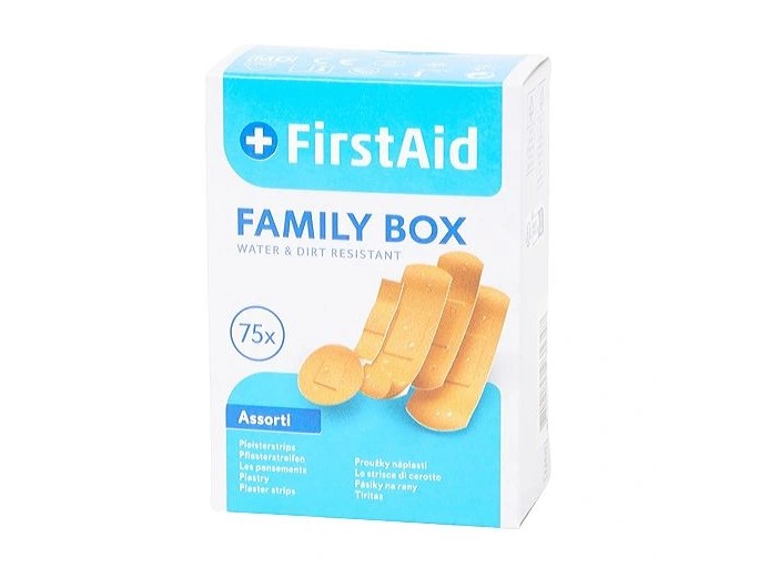 Sada sádry s PRVNÍ POMOCÍ Rodinný box 75ks.