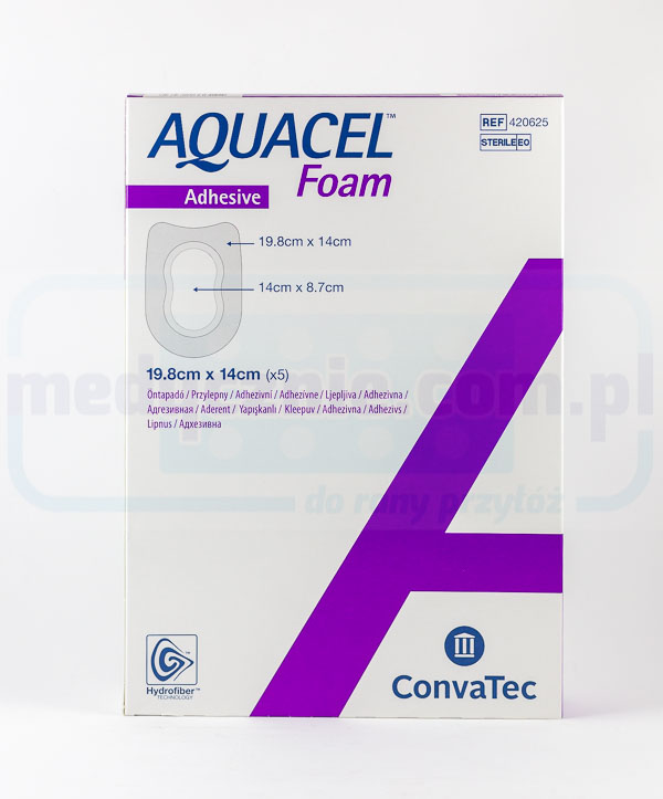 Aquacel pěnové lepidlo 19,8*14cm vícevrstvý pěnový obvaz 1ks