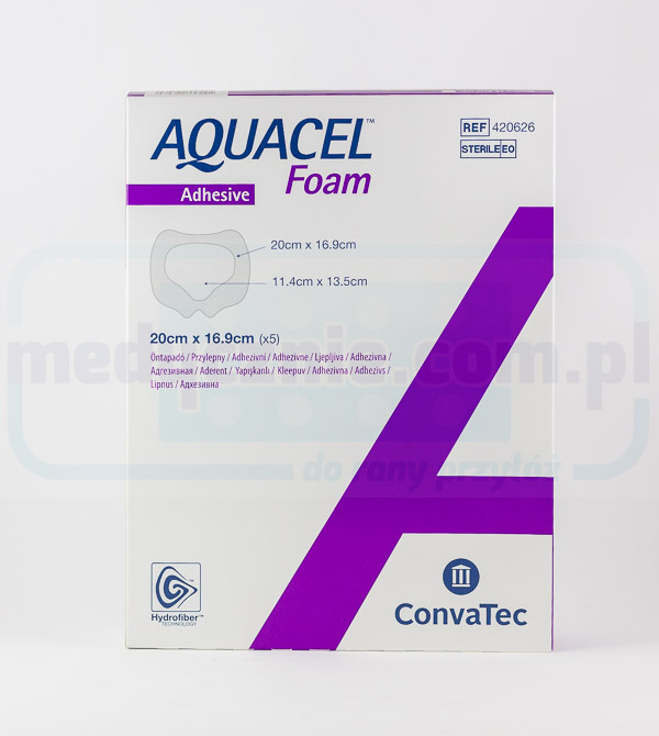 Aquacel pěnové lepidlo 20*16,9cm Sakrální vícevrstvý pěnový obvaz 1ks