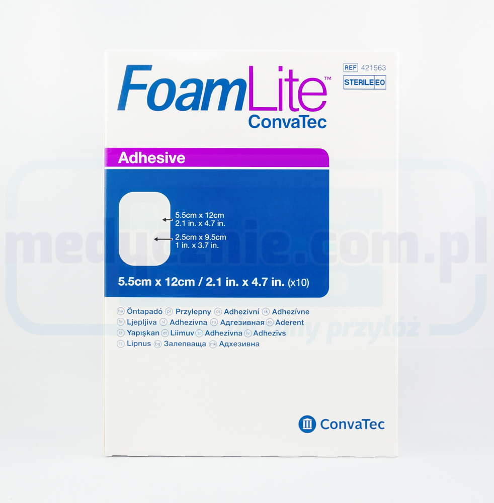 Aquacel Foam Lite 5,5*12cm vícevrstvý pěnový obvaz 1ks