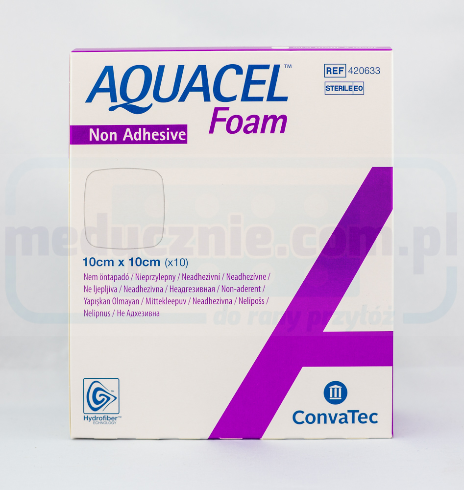 Aquacel pěnový nelepivý obvaz 10*10cm vícevrstvý pěnový obvaz 1ks