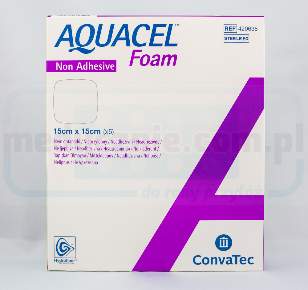 Aquacel pěnový nelepivý obvaz 15*15cm vícevrstvý pěnový obvaz 1ks