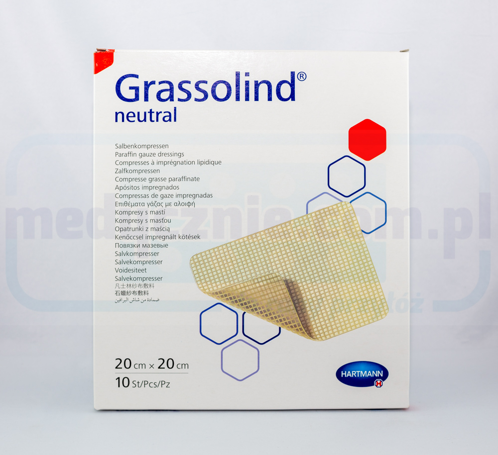 Grassolind 20*20cm obvaz na popáleniny 1ks