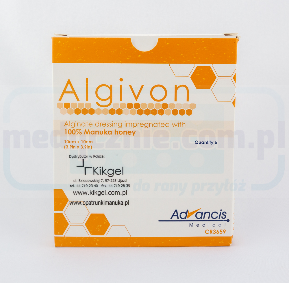 Algivon 10*10cm alginátový obvaz s manukovým medem 1ks