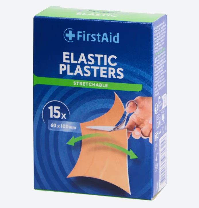 První pomoc Elastická obvazová náplast 10 x 6cm a 15ks