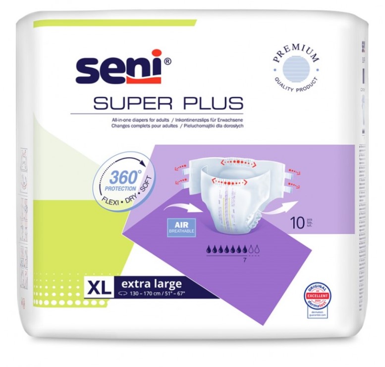 Plenky pro dospělé Super Seni Plus X-Large 10 ks