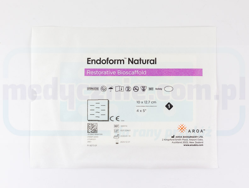 Endoform 10 x 12,7 cm - přírodní kožní matrice s kolagenem a makromolekulami ECM 1ks - Obrázek 2