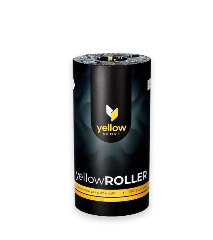 YellowROLLER masážní váleček černožlutý 30cm