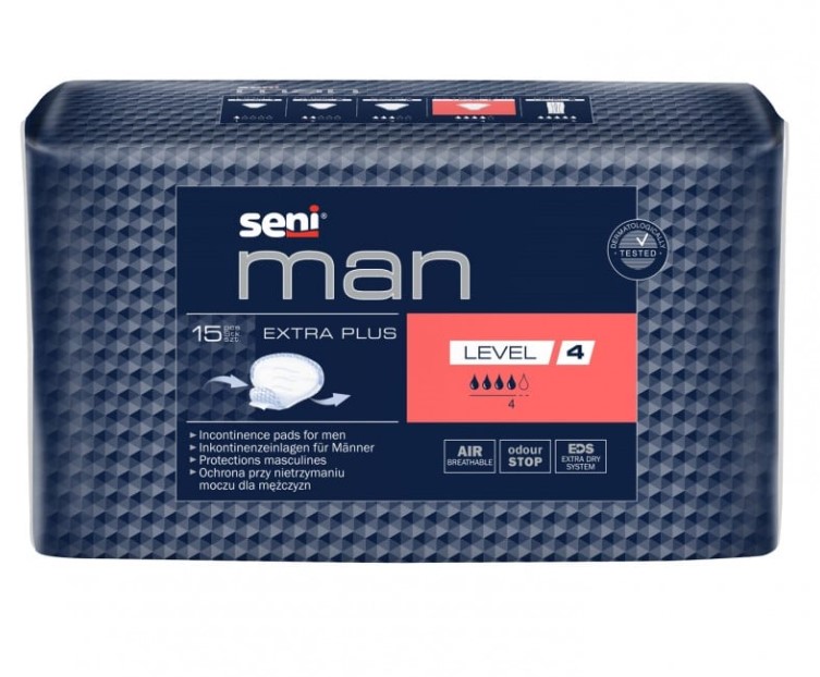 15ks Seni Man Level 4 Extra urologické vložky pro muže