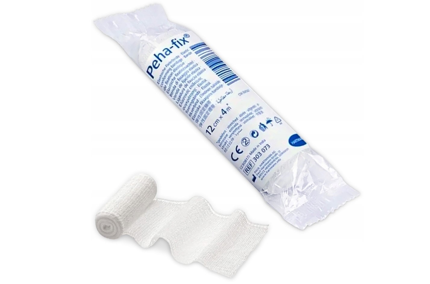 Peha-Fix 12cm *4m 1ks jednotlivě zabalený, polopružný obvaz