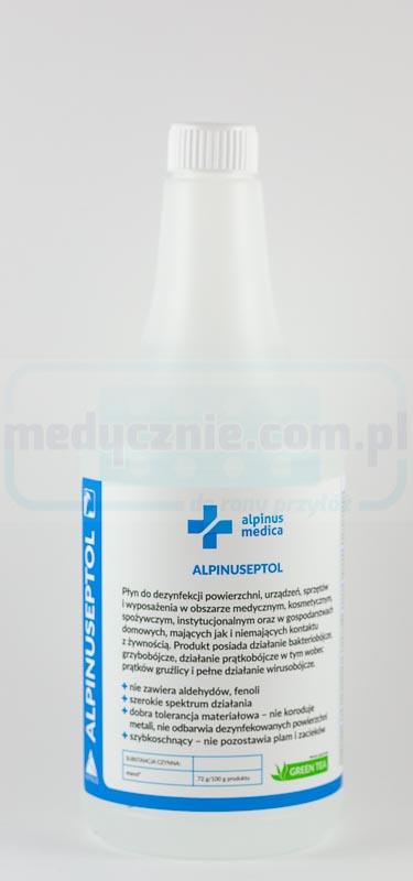 Alpinuseptol Green Tea 1L s čerpadlem na dezinfekci povrchů
