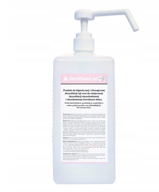 Sterillhand Gel 1L s pumpičkou pro chirurgickou a hygienickou dezinfekci rukou