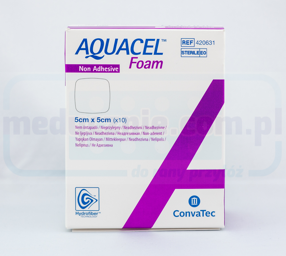 Aquacel pěnový nelepivý obvaz 5*5cm vícevrstvý pěnový obvaz 1ks