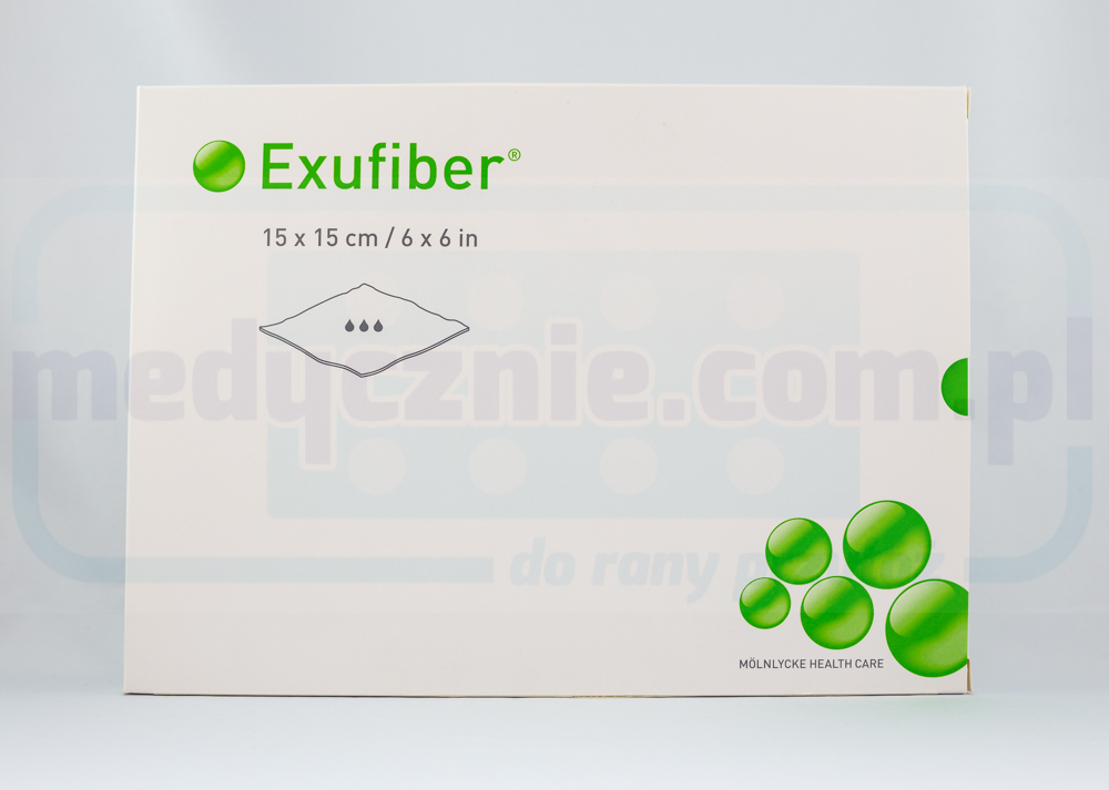 Exufiber 15cm* 15cm želírující vláknitý obvaz 1ks - Obrázek 2