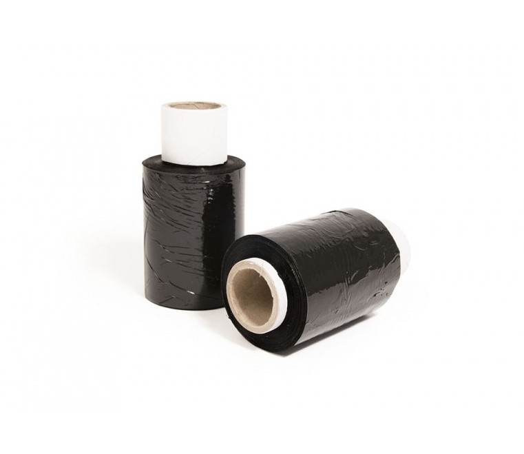 Mini rap stretch fólie černá 250m délka 25cm šířka