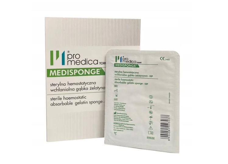 želatinová houbička Medisponge 8 cm * 5 cm * 1 cm