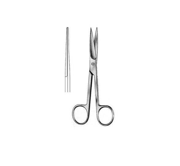 Chirurgické nůžky 14,5 cm, rovné, horní/dolní