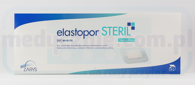 Obvaz s absorpční vložkou ELASTOPOR Steril 10* 30cm 25ks