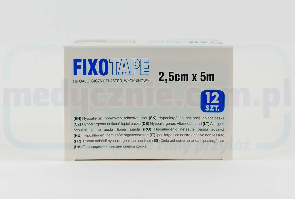 FIXOTAPE hypoalergenní netkaná náplast 2,5 cm * 5 m 1 ks. - Obrázek 2