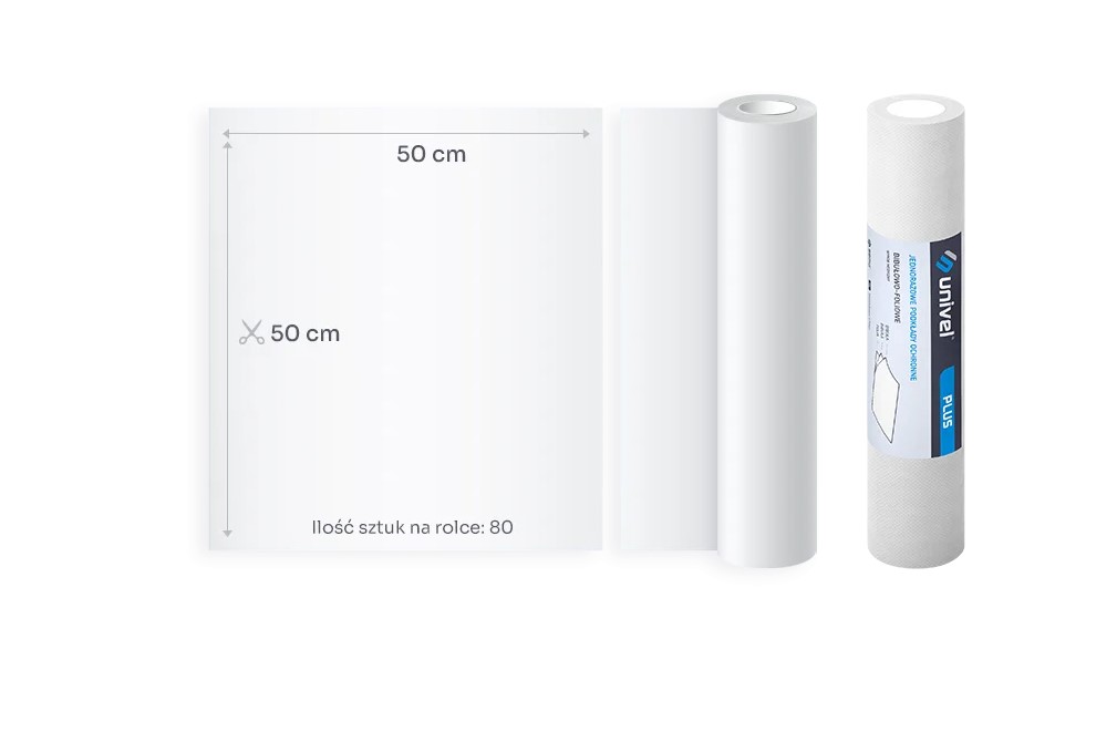 laminovaný podklad UNIVEL PLUS 2x hedvábný papír 1x fólie 50cm x 50m bílá